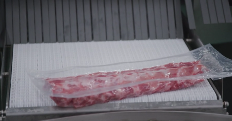 Fresh meat processing and packaging production line
