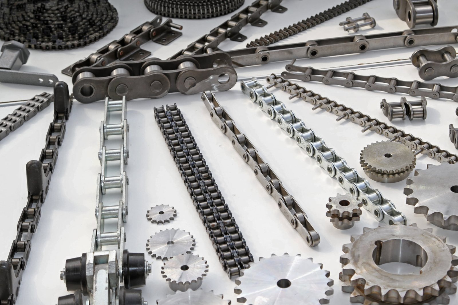 Steel sprockets including carbon steel and stainless steel types
