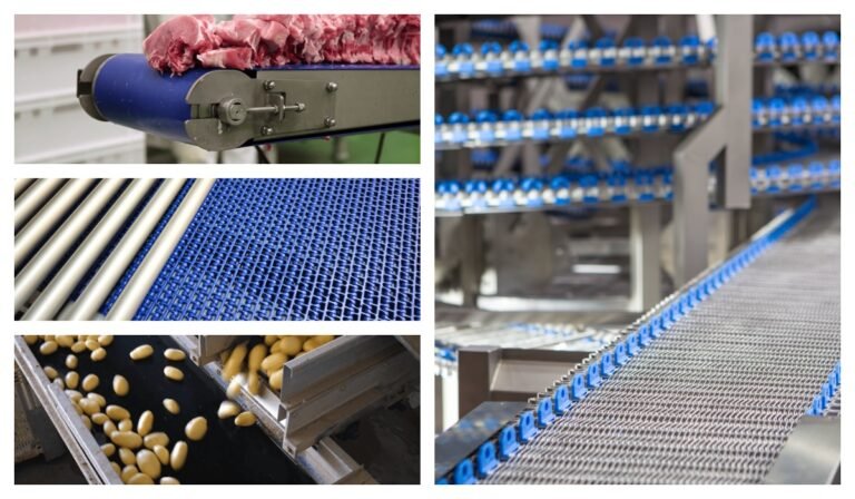 What materials are used in conveyor belts?